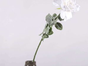 Τεχνητό Κλωνάρι Τριαντάφυλλο 3220-7 80cm White Supergreens